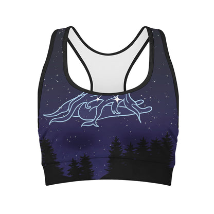 Virgo Constellation Print Women's Sports Bra