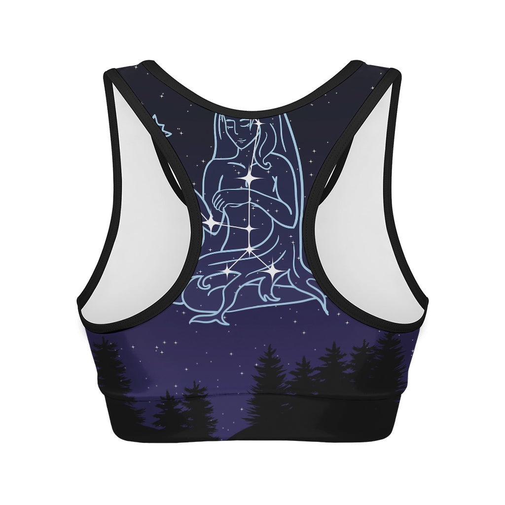Virgo Constellation Print Women's Sports Bra