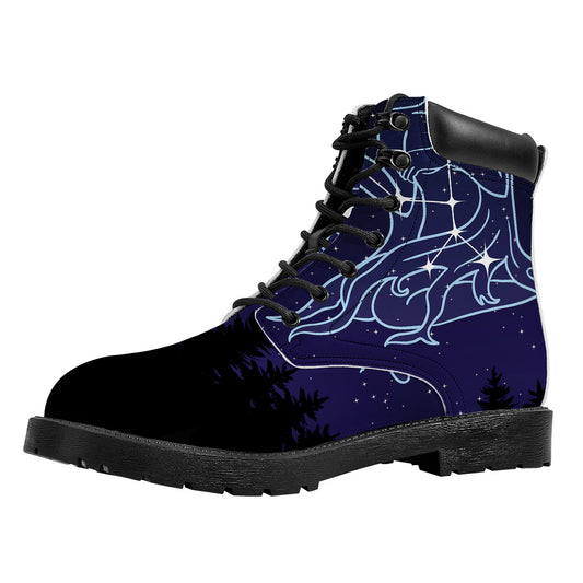 Virgo Constellation Print Work Boots