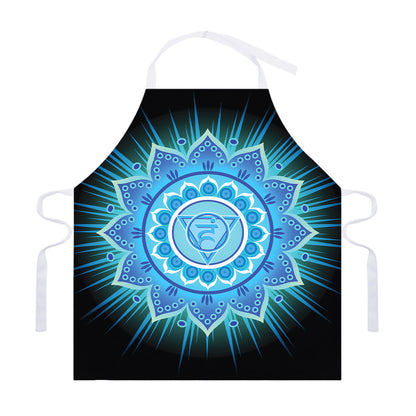 Vishuddha Chakra Mandala Print Adjustable Apron