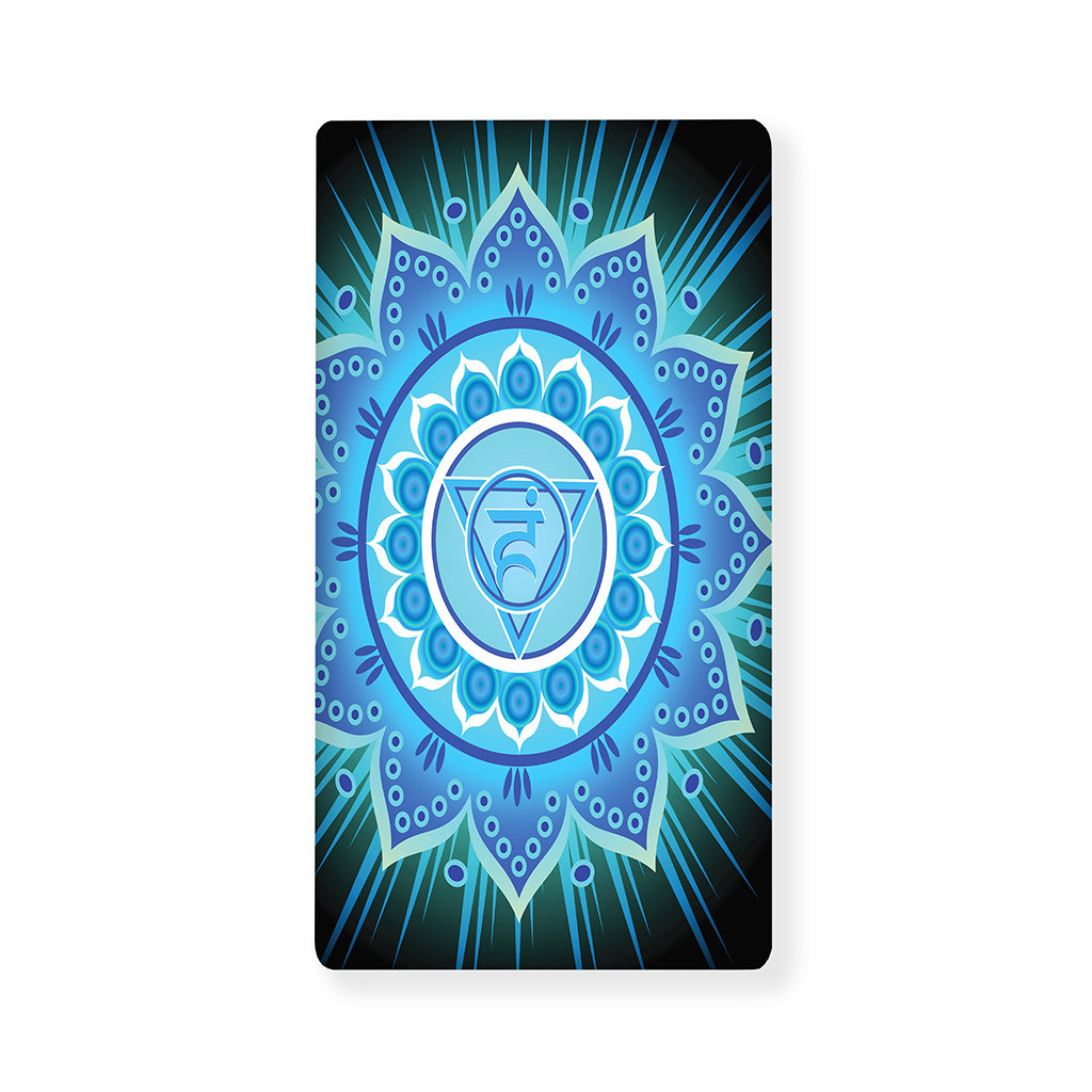 Vishuddha Chakra Mandala Print Baby Crib Sheet