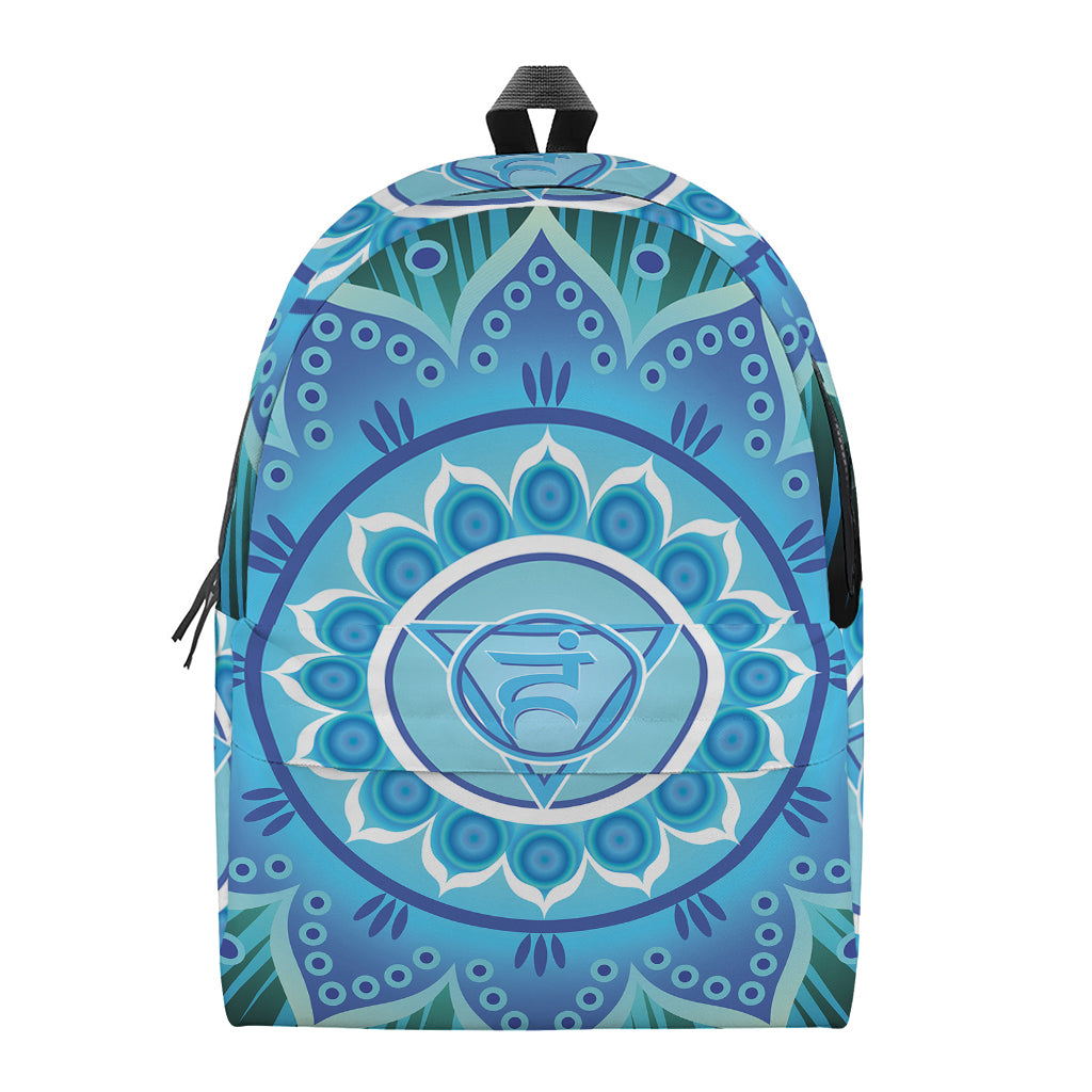 Vishuddha Chakra Mandala Print Backpack