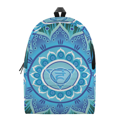 Vishuddha Chakra Mandala Print Backpack