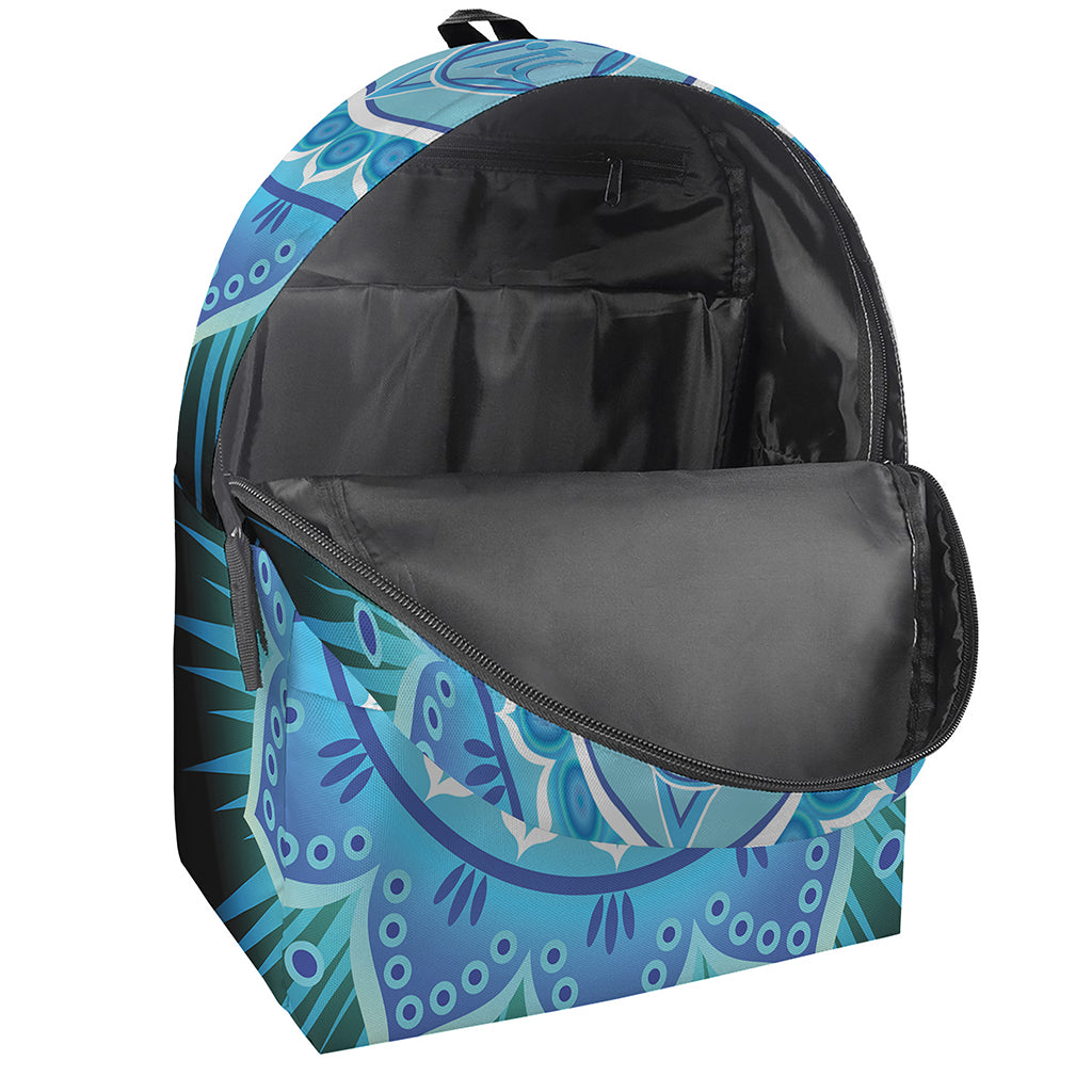 Vishuddha Chakra Mandala Print Backpack