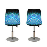 Vishuddha Chakra Mandala Print Bar Stool Covers