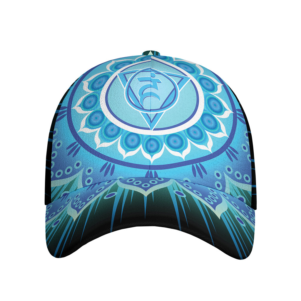 Vishuddha Chakra Mandala Print Baseball Cap