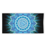 Vishuddha Chakra Mandala Print Beach Towel