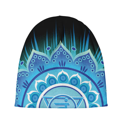 Vishuddha Chakra Mandala Print Beanie