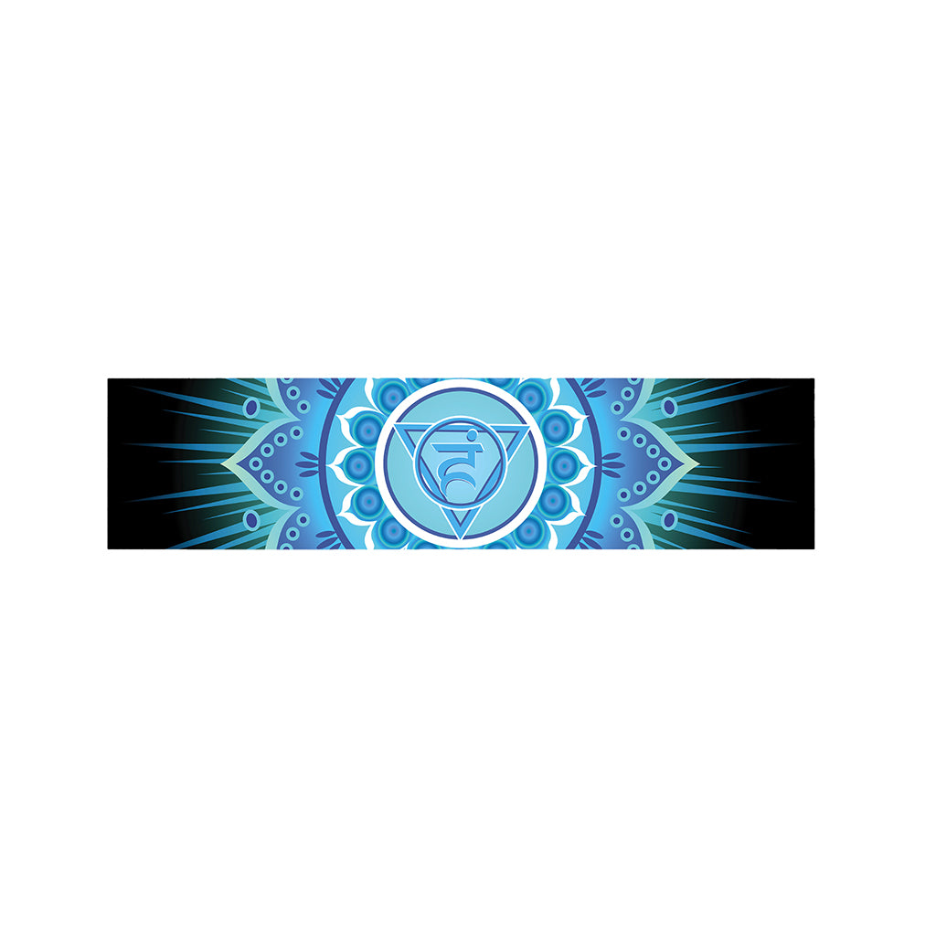 Vishuddha Chakra Mandala Print Bed Runner