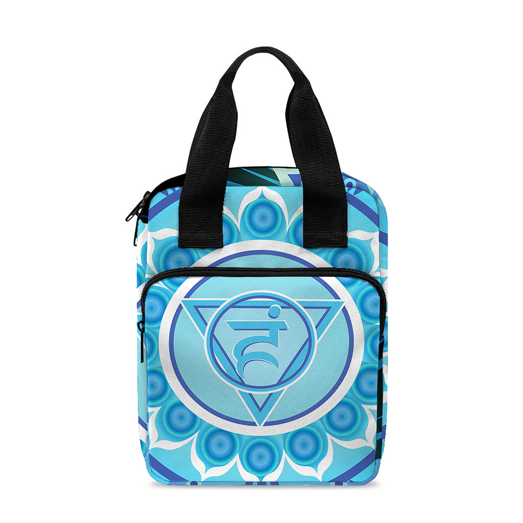 Vishuddha Chakra Mandala Print Bible Tote Bag