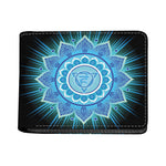 Vishuddha Chakra Mandala Print Bifold Wallet
