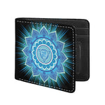 Vishuddha Chakra Mandala Print Bifold Wallet
