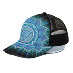 Vishuddha Chakra Mandala Print Black Mesh Trucker Cap