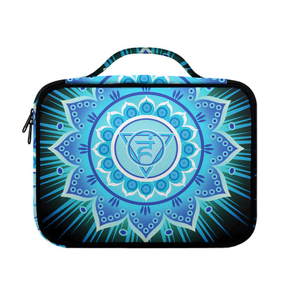 Vishuddha Chakra Mandala Print Briefcase Bible Bag