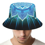 Vishuddha Chakra Mandala Print Bucket Hat
