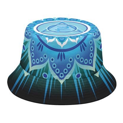 Vishuddha Chakra Mandala Print Bucket Hat