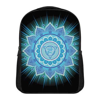 Vishuddha Chakra Mandala Print Casual Backpack