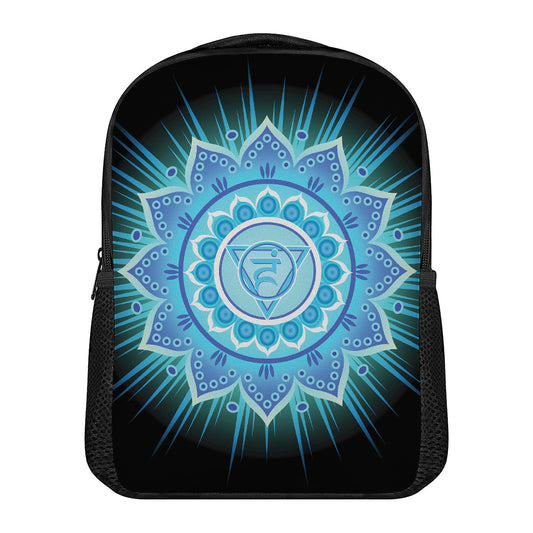 Vishuddha Chakra Mandala Print Casual Backpack