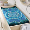Vishuddha Chakra Mandala Print Changing Pad Cover