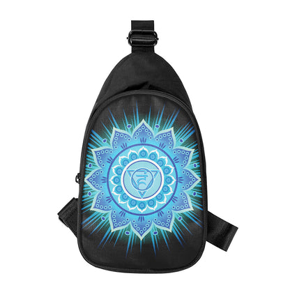 Vishuddha Chakra Mandala Print Chest Bag