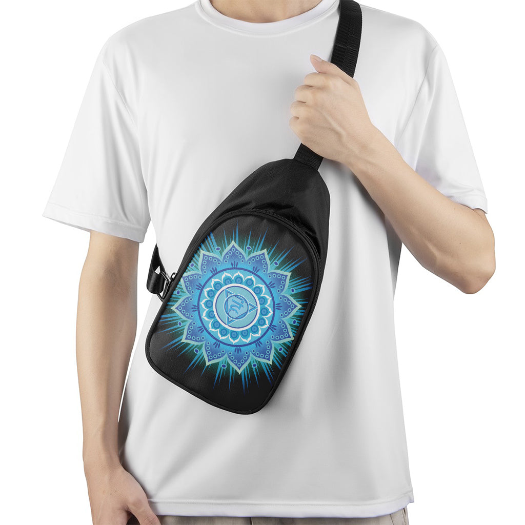 Vishuddha Chakra Mandala Print Chest Bag