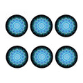 Vishuddha Chakra Mandala Print Coaster Set