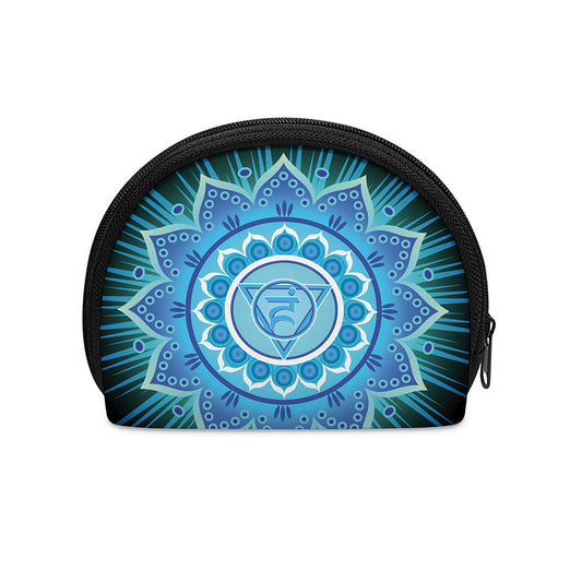 Vishuddha Chakra Mandala Print Coin Purse