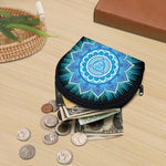 Vishuddha Chakra Mandala Print Coin Purse