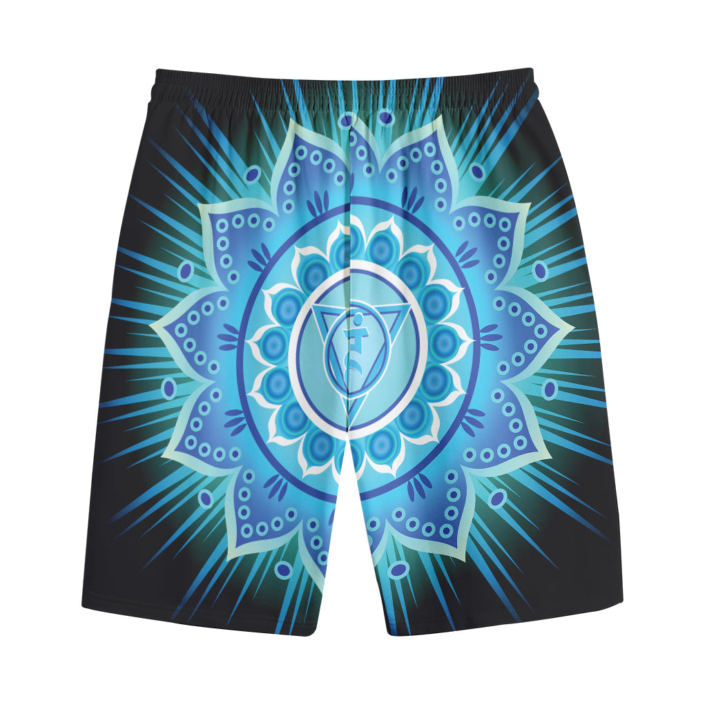 Vishuddha Chakra Mandala Print Cotton Shorts