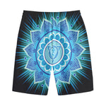 Vishuddha Chakra Mandala Print Cotton Shorts