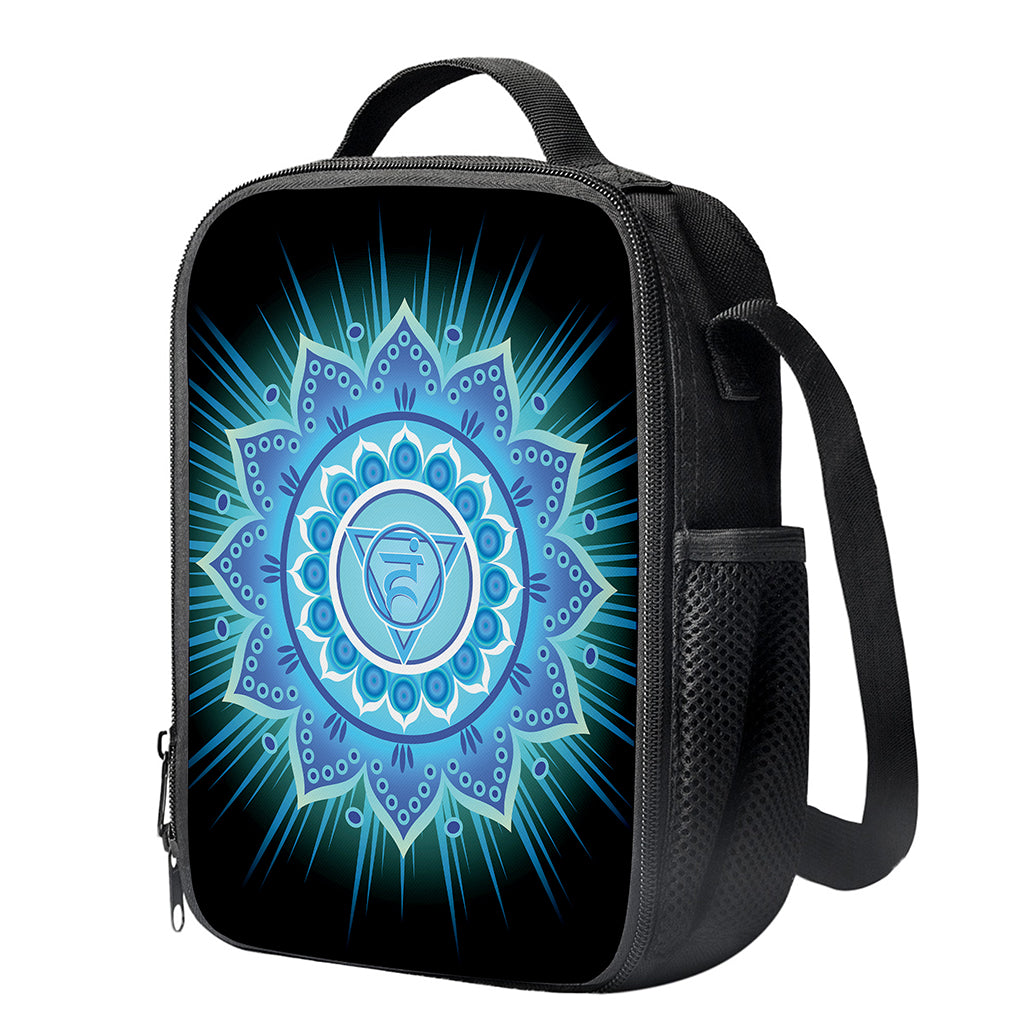 Vishuddha Chakra Mandala Print Crossbody Lunch Bag