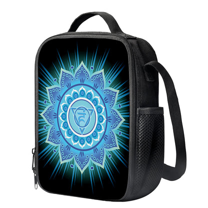 Vishuddha Chakra Mandala Print Crossbody Lunch Bag