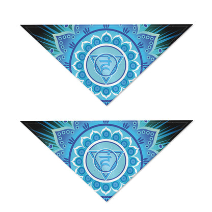 Vishuddha Chakra Mandala Print Dog Bandana
