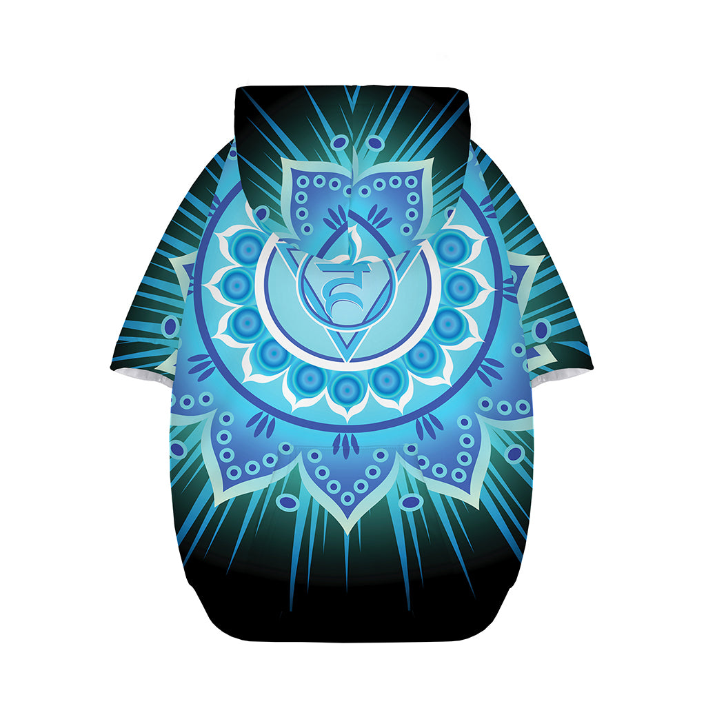 Vishuddha Chakra Mandala Print Dog Zip Up Hoodie