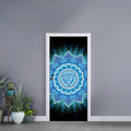 Vishuddha Chakra Mandala Print Door Sticker