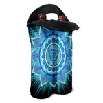 Vishuddha Chakra Mandala Print Double Neoprene Wine Tote