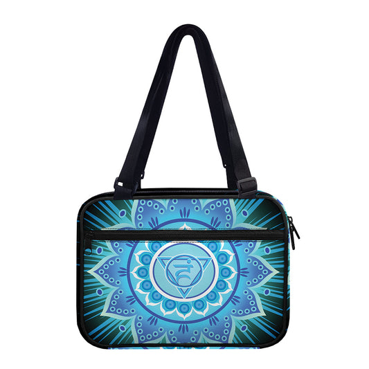 Vishuddha Chakra Mandala Print Double Strap Bible Bag