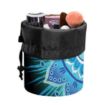 Vishuddha Chakra Mandala Print Drawstring Makeup Bag