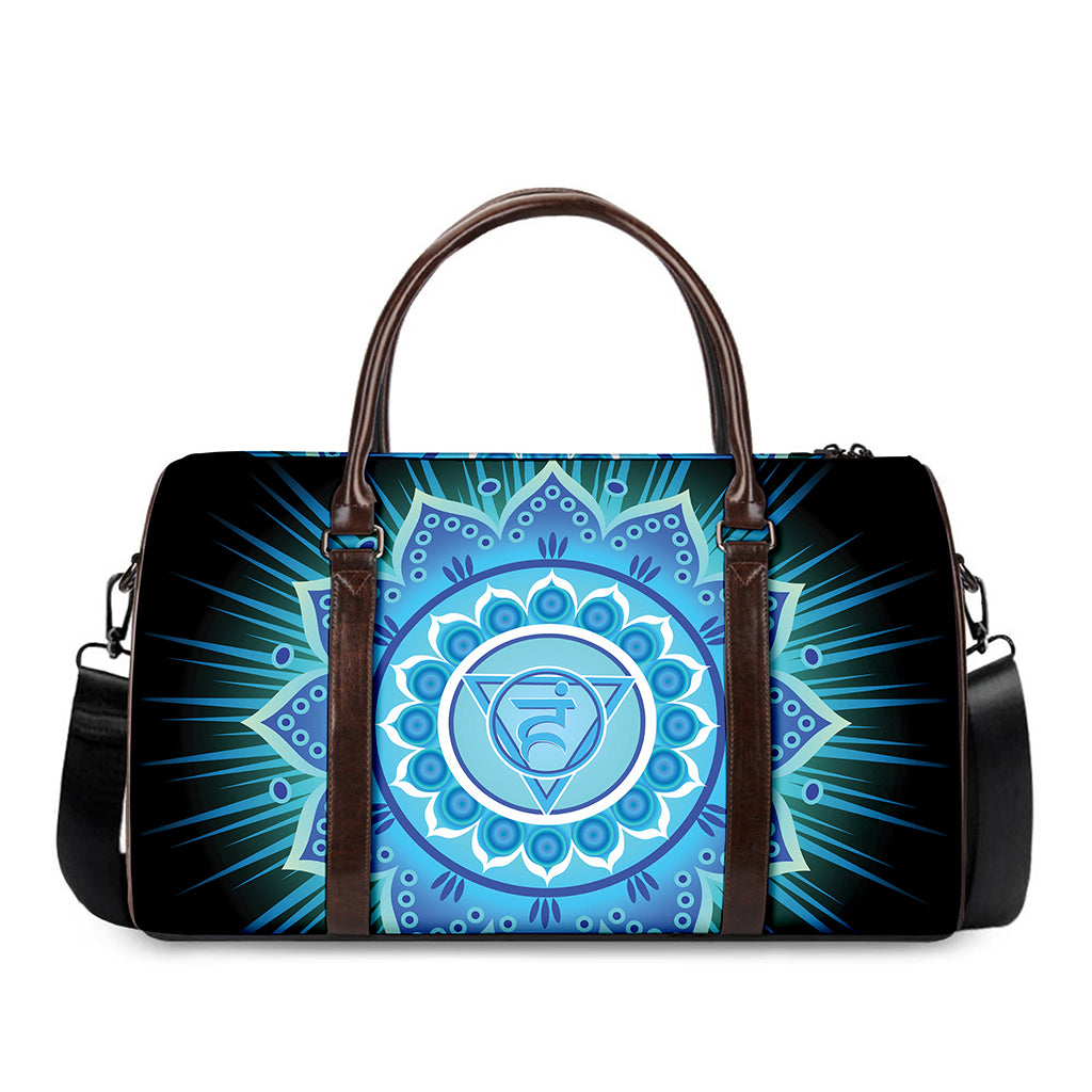 Vishuddha Chakra Mandala Print Duffle Bag