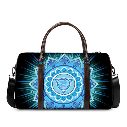 Vishuddha Chakra Mandala Print Duffle Bag