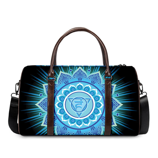 Vishuddha Chakra Mandala Print Duffle Bag