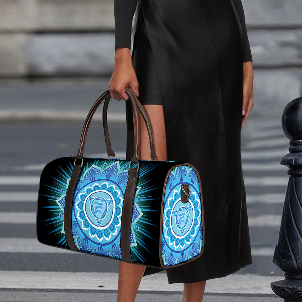 Vishuddha Chakra Mandala Print Duffle Bag
