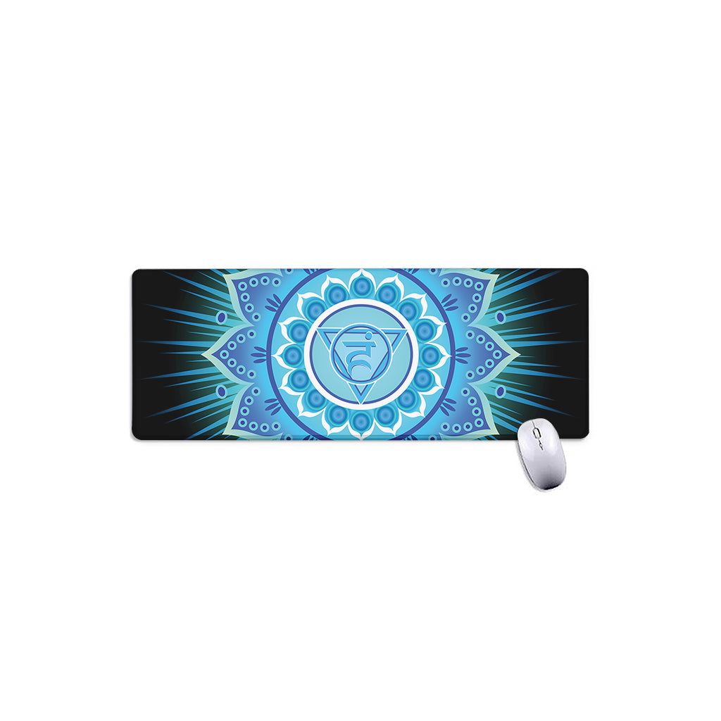 Vishuddha Chakra Mandala Print Extended Mouse Pad