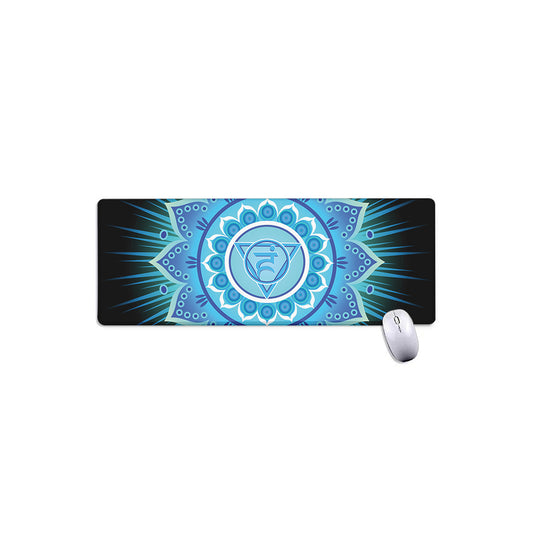 Vishuddha Chakra Mandala Print Extended Mouse Pad