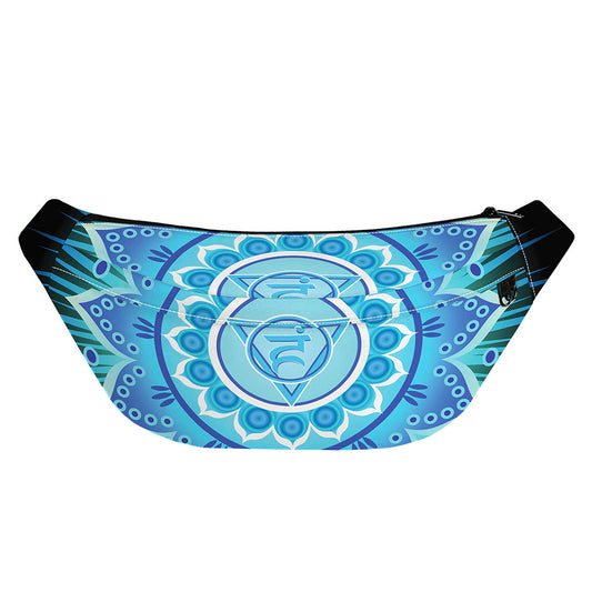 Vishuddha Chakra Mandala Print Fanny Pack