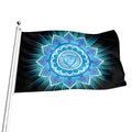 Vishuddha Chakra Mandala Print Flag