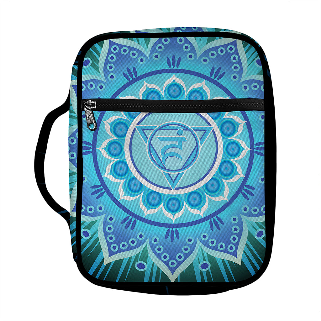 Vishuddha Chakra Mandala Print Front Pocket Bible Bag
