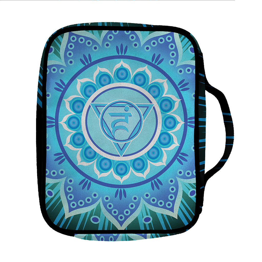 Vishuddha Chakra Mandala Print Front Pocket Bible Bag