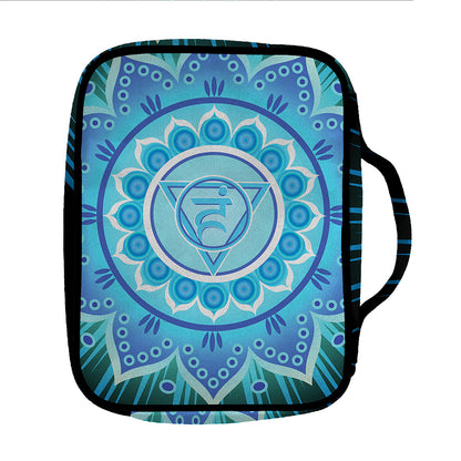 Vishuddha Chakra Mandala Print Front Pocket Bible Bag