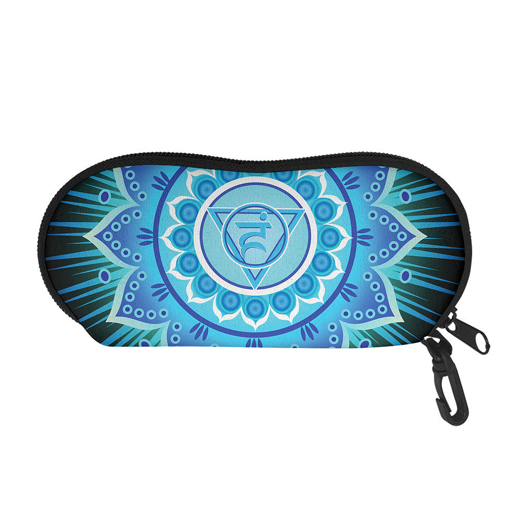 Vishuddha Chakra Mandala Print Glasses Case